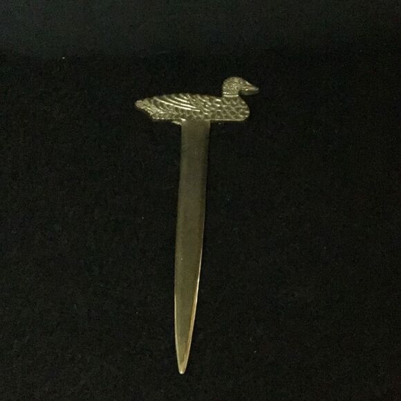Solid brass duck letter opener from India - Picture 1 of 6
